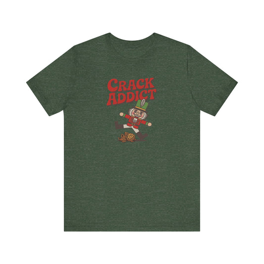 Crack Addict Nutcracker (Unhinged Remix) — Retro Tee (Dark)