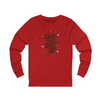 Light That Sh!t Up — Retro Christmas Lights Long Sleeve (Light)