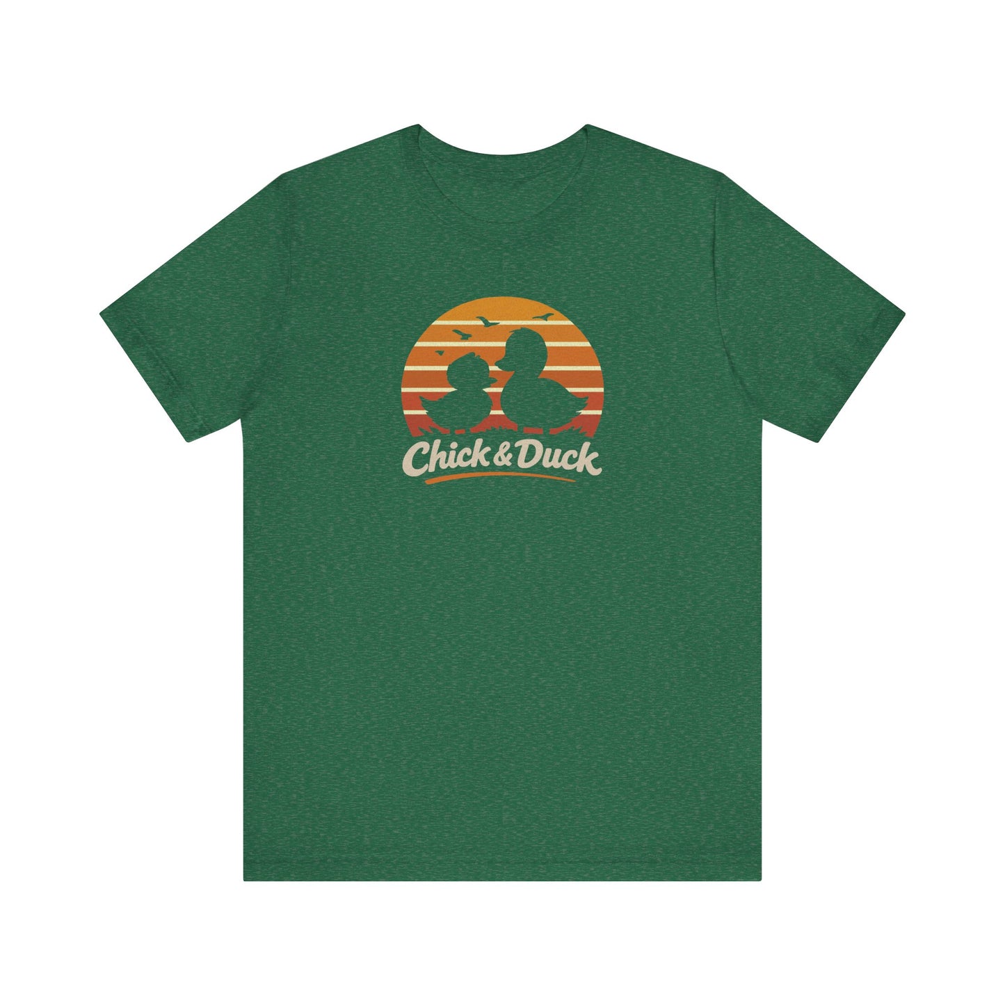 The Chick and the Duck — Friends Retro Tee (Dark)