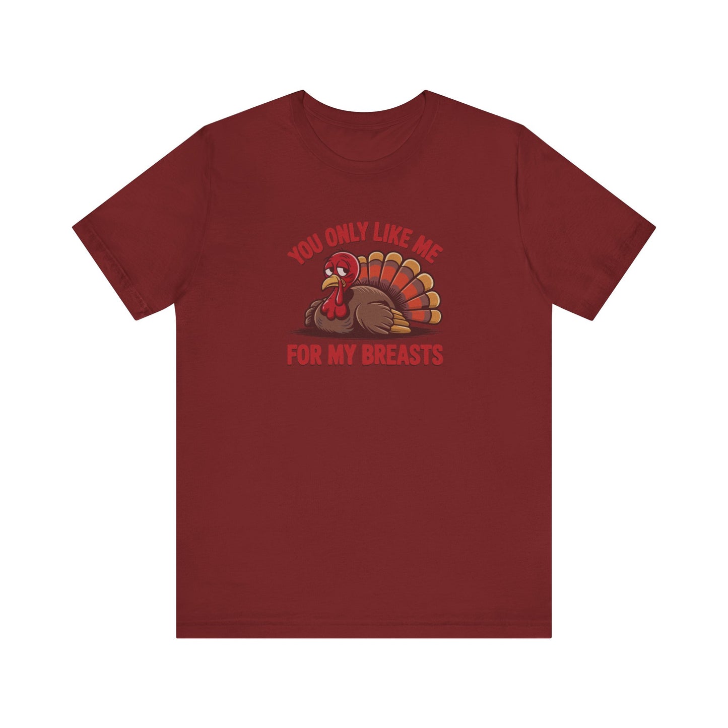 You Only Like Me for My Breasts — Thanksgiving Retro Tee (Dark)