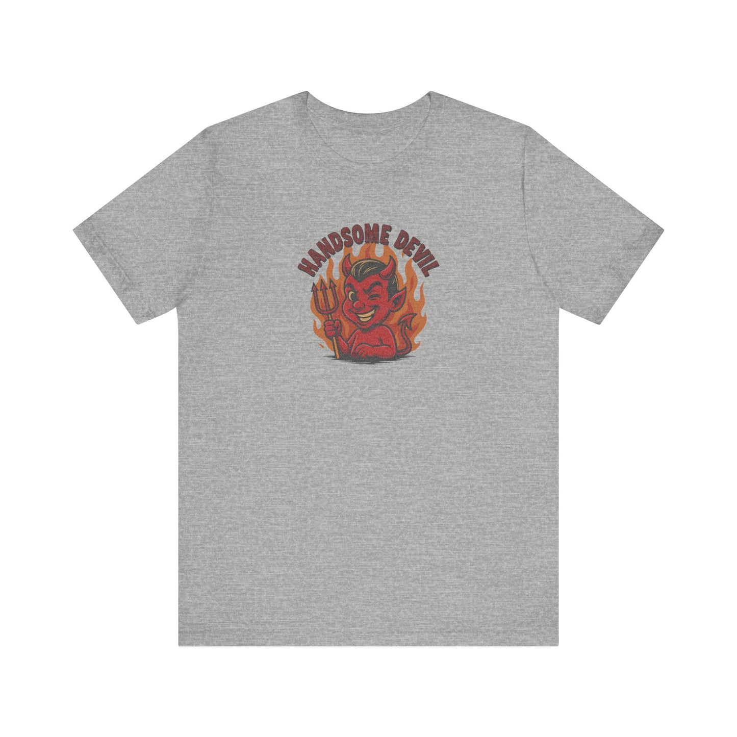 Handsome Devil — Fiery Retro Halloween Tee (Light)