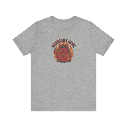 Handsome Devil — Fiery Retro Halloween Tee (Light)