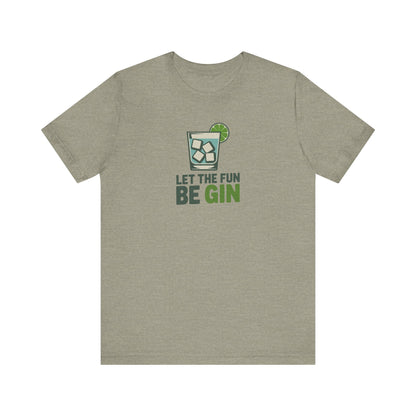 Party Starter: Let the Fun Be Gin – Cocktail Retro Tee (Light)
