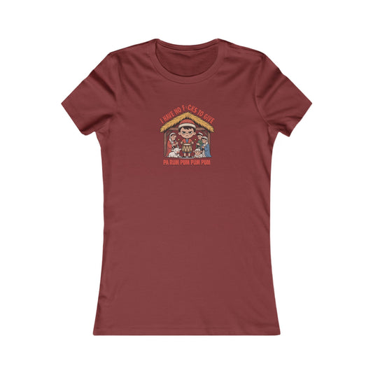 I Have No F*cks to Give — Little Drummer Boy Retro Women's Tee (Dark)