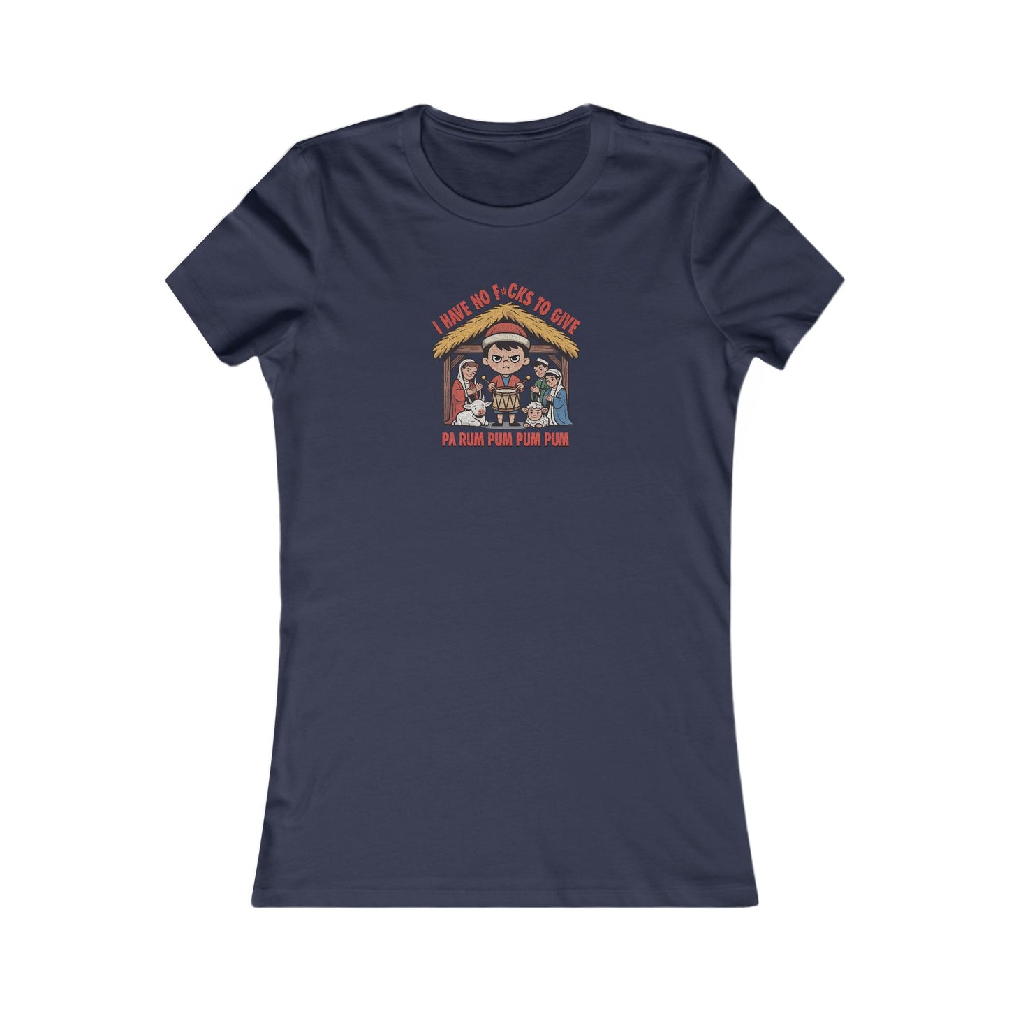 I Have No F*cks to Give — Little Drummer Boy Retro Women's Tee (Dark)