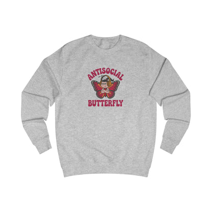 Antisocial Butterfly (Female) — Retro Workout Sweatshirt (Light)