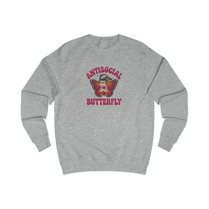Antisocial Butterfly (Female) — Retro Workout Sweatshirt (Light)