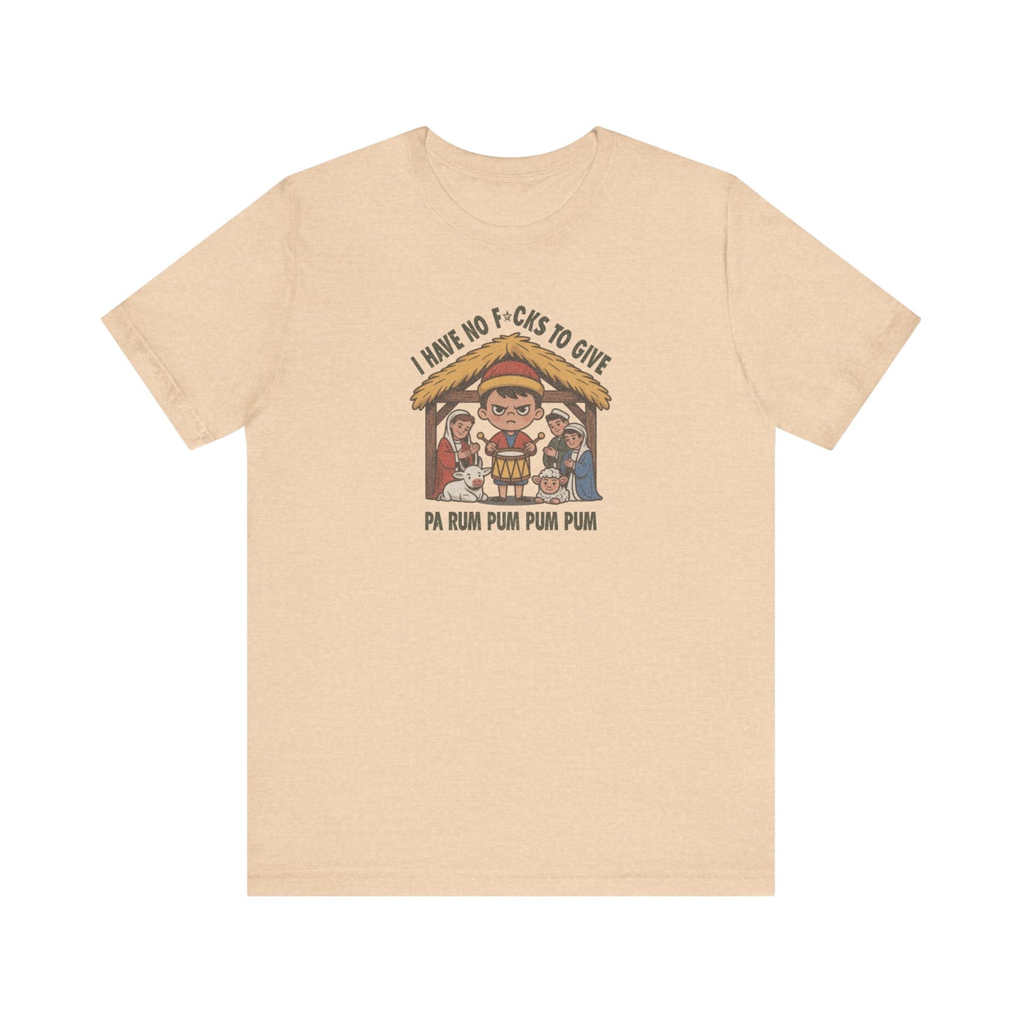 I Have No F*cks to Give — Little Drummer Boy Retro Tee (Light)