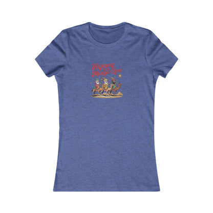 Highway to the Manger Zone — Top Gun-Inspired Christmas Women's Tee (Dark)
