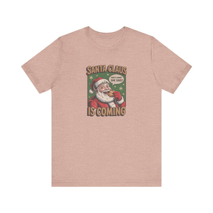 Santa Claus is Coming — Vintage Christmas Tee (Light)