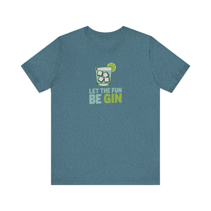 Party Starter: Let the Fun Be Gin – Cocktail Retro Tee (Dark)