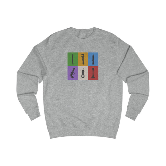 Six Ways Into the Evidence Locker — Clue Retro Sweatshirt (Light)