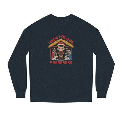 I Have No F*cks to Give — Little Drummer Boy Retro Sweatshirt (Dark)