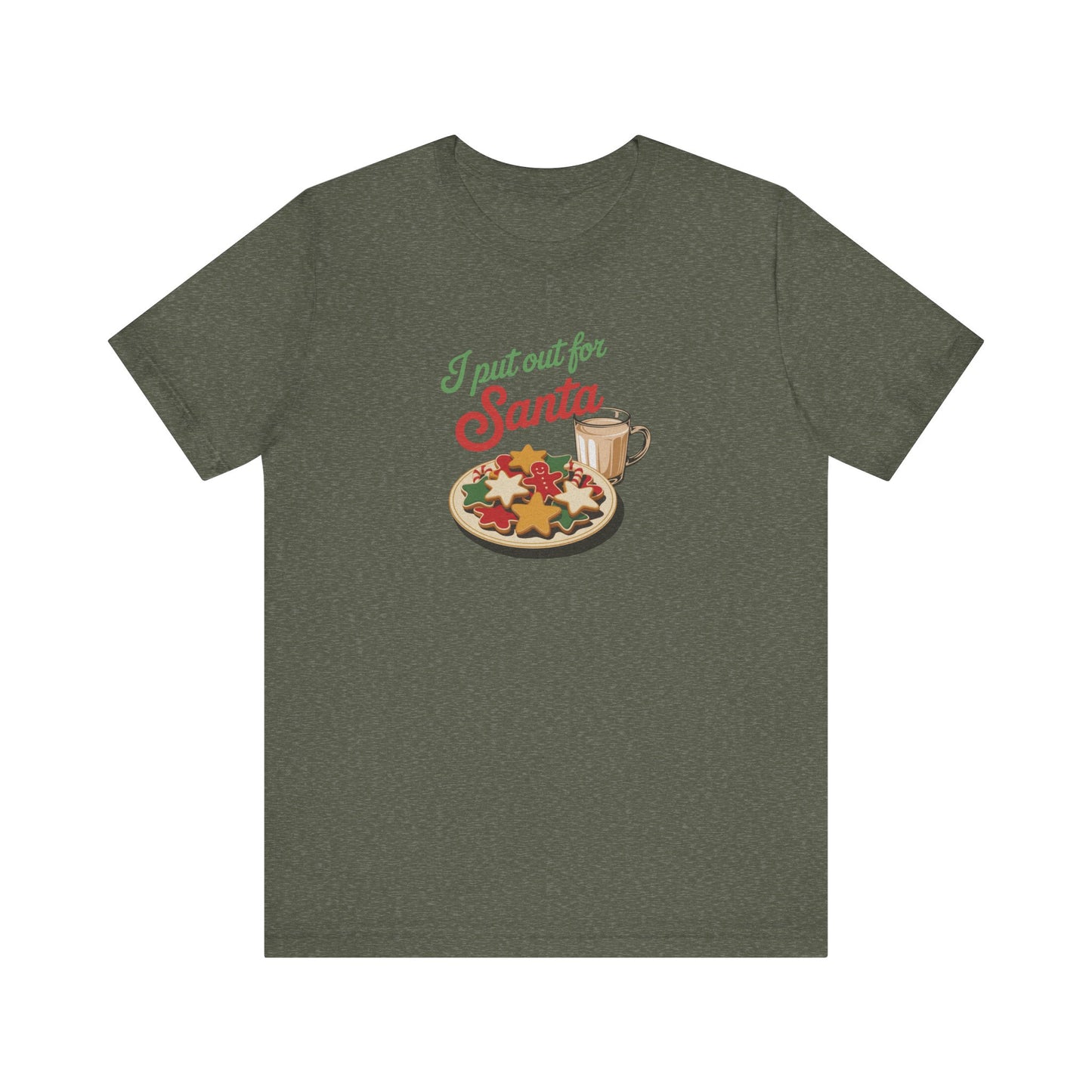 I Put Out for Santa — Retro Christmas Cookies Tee (Dark)