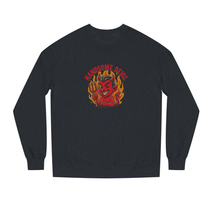 Handsome Devil — Fiery Retro Halloween Sweatshirt (Dark)