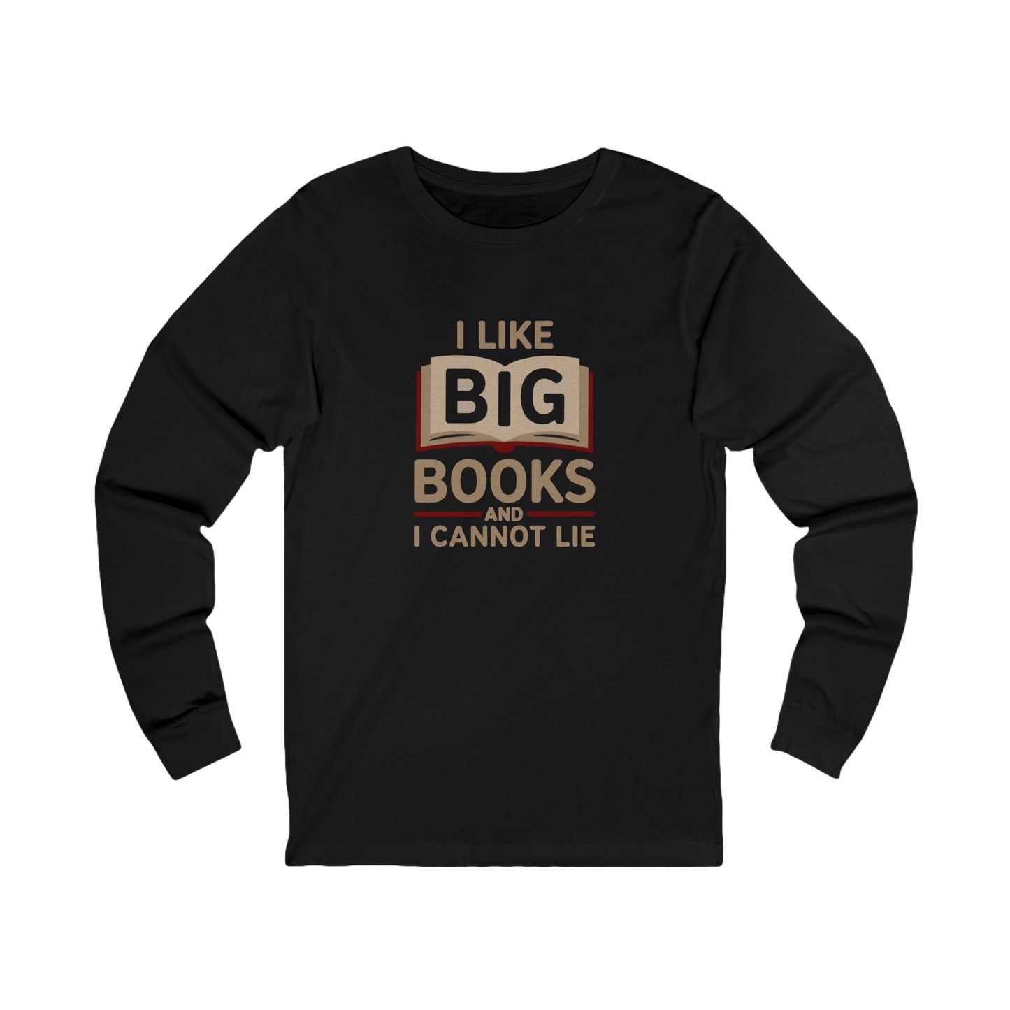I Like Big Books and I Cannot Lie — Bibliophile Retro Long Sleeve (Dark)