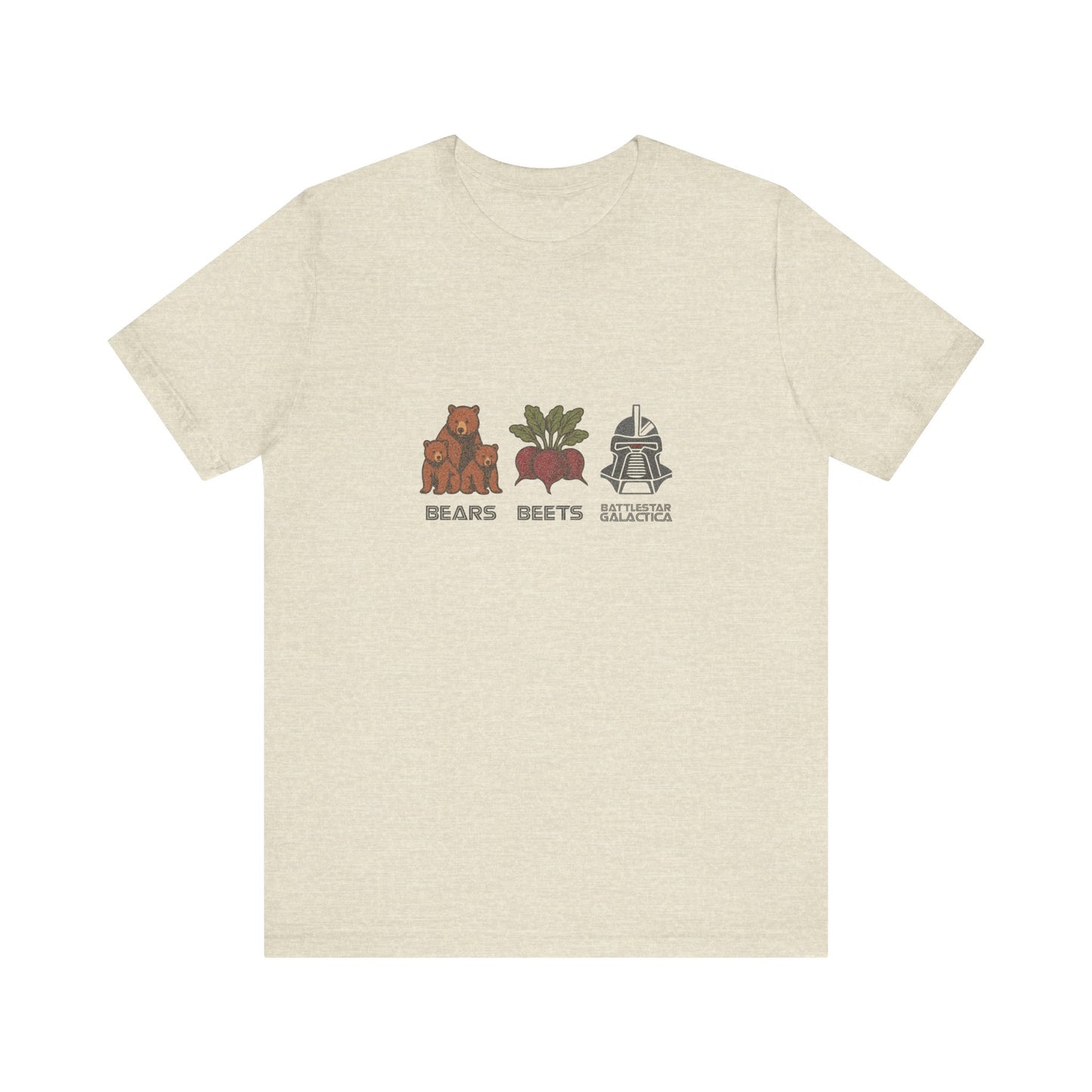 Bears, Beets, Battlestar (Captions) — Retro Tee (Light)