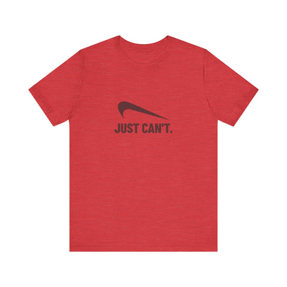 Just Can’t Athletic Parody — Retro Workout Tee (Light)