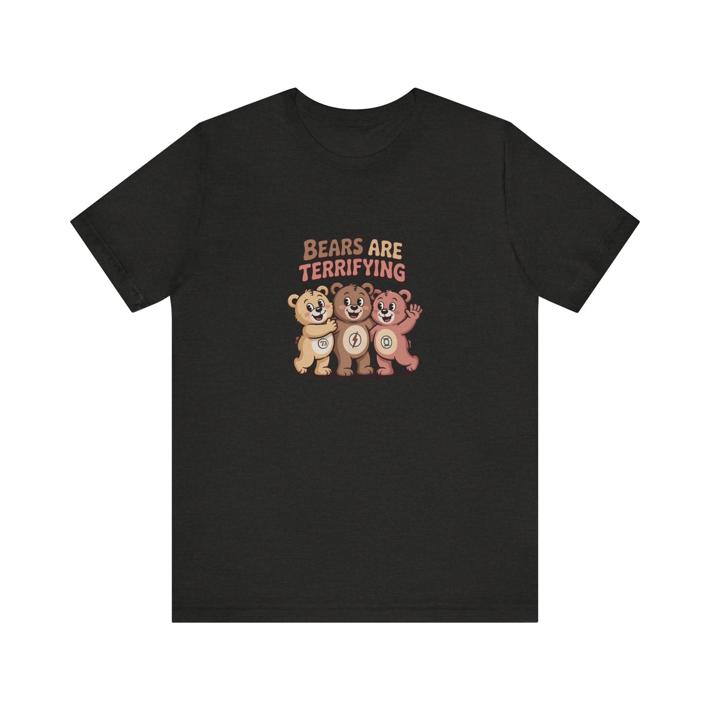 Bears Are Terrifying (Cute Remix) — Retro Tee (Dark)