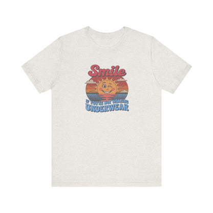 Smile If You’re Not Wearing Underwear — Retro Tee (Light)