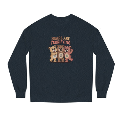 Bears Are Terrifying (Cute Remix) — Retro Sweatshirt (Dark)