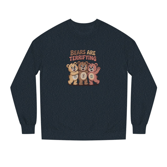 Bears Are Terrifying (Cute Remix) — Retro Sweatshirt (Dark)