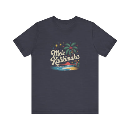 Mele Kalikimaka — Retro Hawaiian Christmas Tee (Dark)