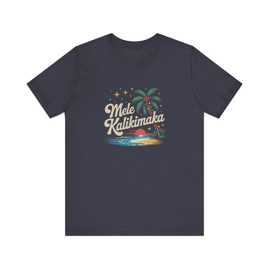 Mele Kalikimaka — Retro Hawaiian Christmas Tee (Dark)