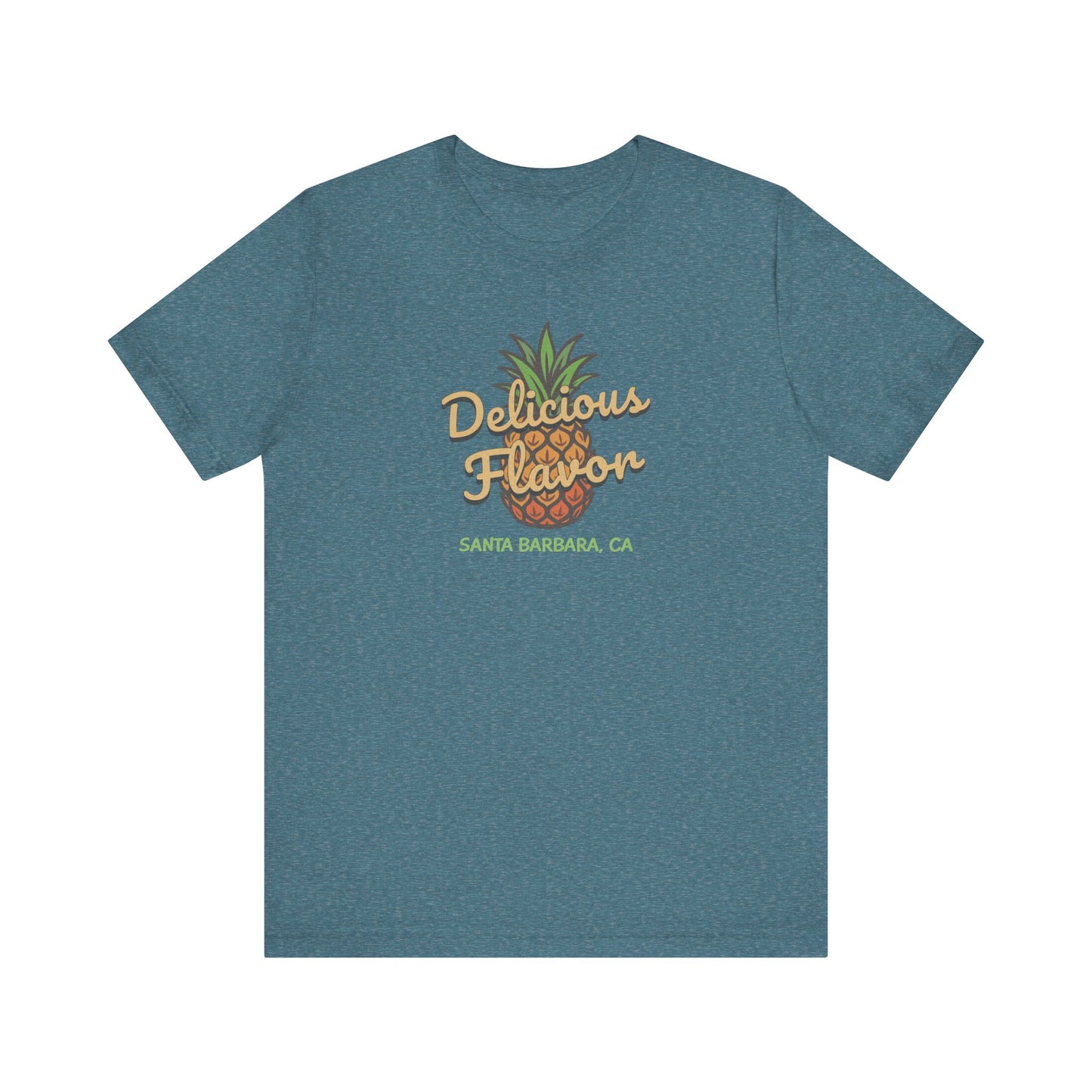 Delicious Flavor — Santa Barbara Pineapple Retro Tee (Dark)