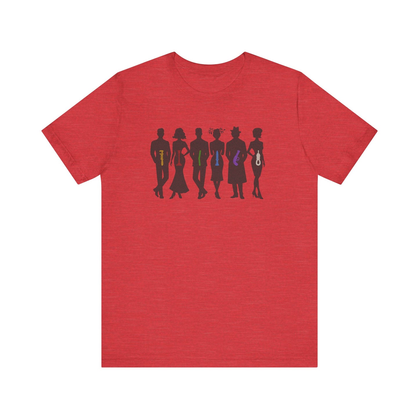 The Usual Suspects, Properly Armed — Clue Retro Tee (Light)