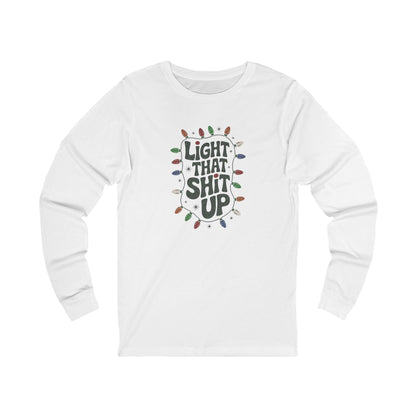 Light That Sh!t Up — Retro Christmas Lights Long Sleeve (Light)
