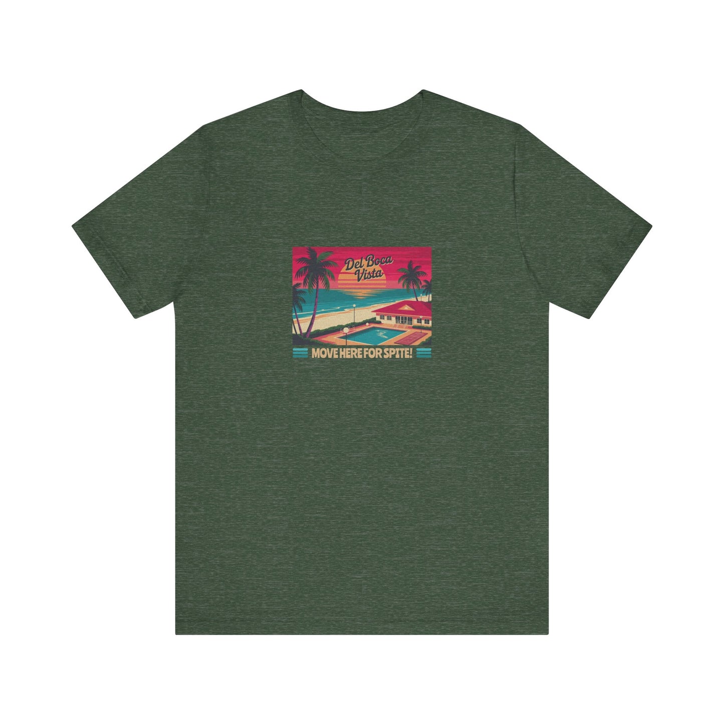 Del Boca Vista (Move Here For Spite!) — Seinfeld Retro Tee (Dark)