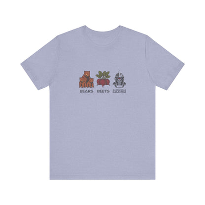 Bears, Beets, Battlestar (Captions) — Retro Tee (Light)