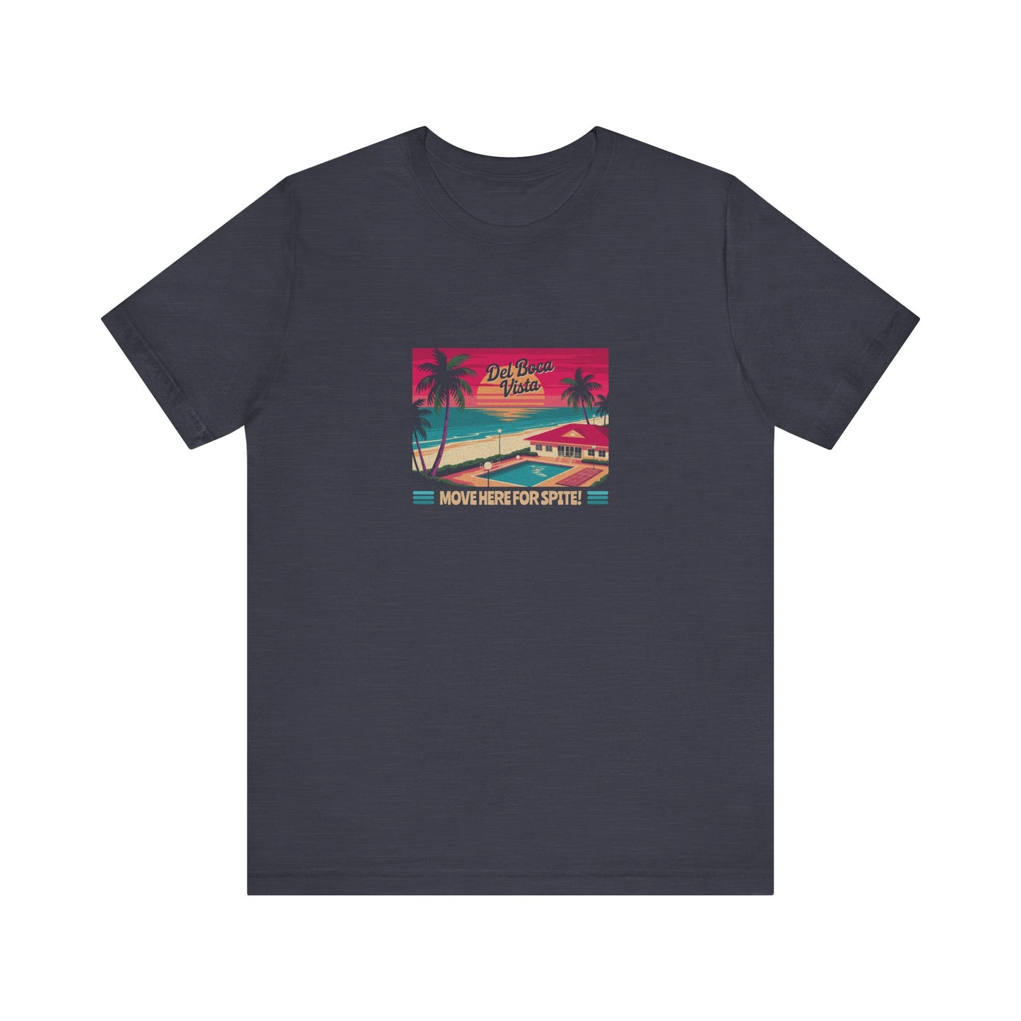 Del Boca Vista (Move Here For Spite!) — Seinfeld Retro Tee (Dark)