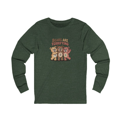 Bears Are Terrifying (Cute Edition) — Retro Long Sleeve (Dark)
