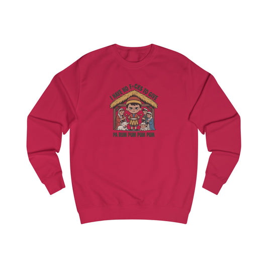 I Have No F*cks to Give — Little Drummer Boy Retro Sweatshirt (Light)