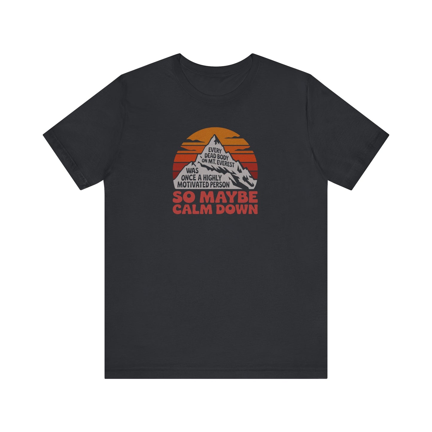 Everything in Moderation (Especially Fitness) – Mount Everest Retro Tee (Dark)