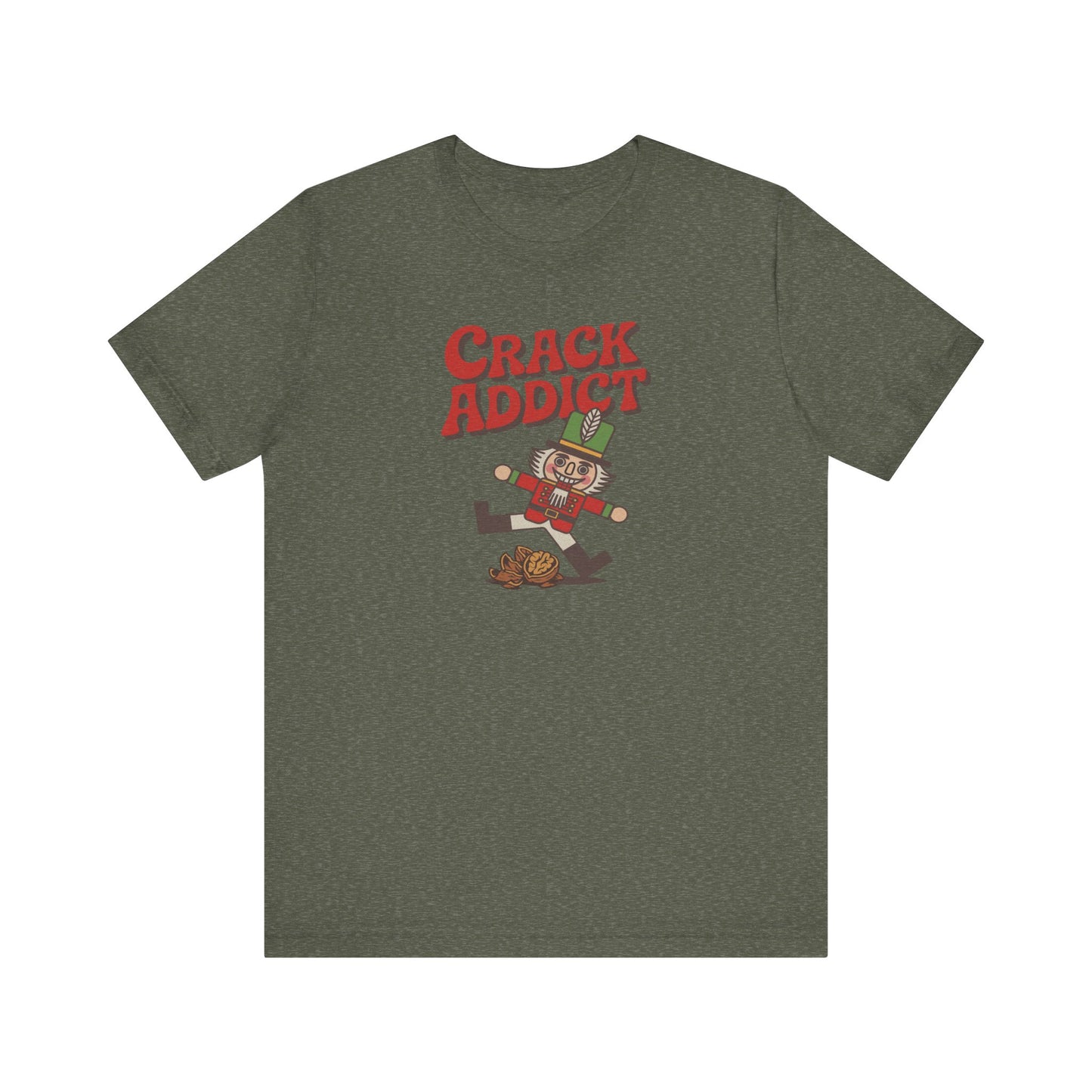Crack Addict Nutcracker (Unhinged Remix) — Retro Tee (Dark)