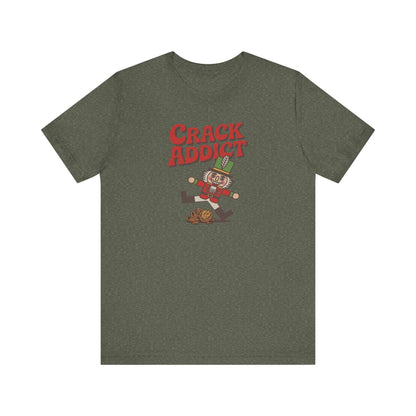 Crack Addict Nutcracker (Unhinged Remix) — Retro Tee (Dark)