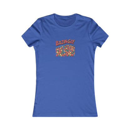 Bazinga! Ball Pit — Big Bang Theory Retro Women's Tee (Dark)