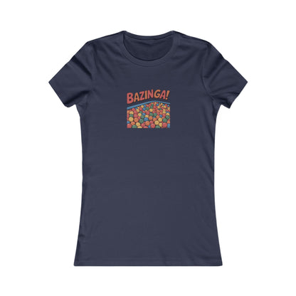 Bazinga! Ball Pit — Big Bang Theory Retro Women's Tee (Dark)