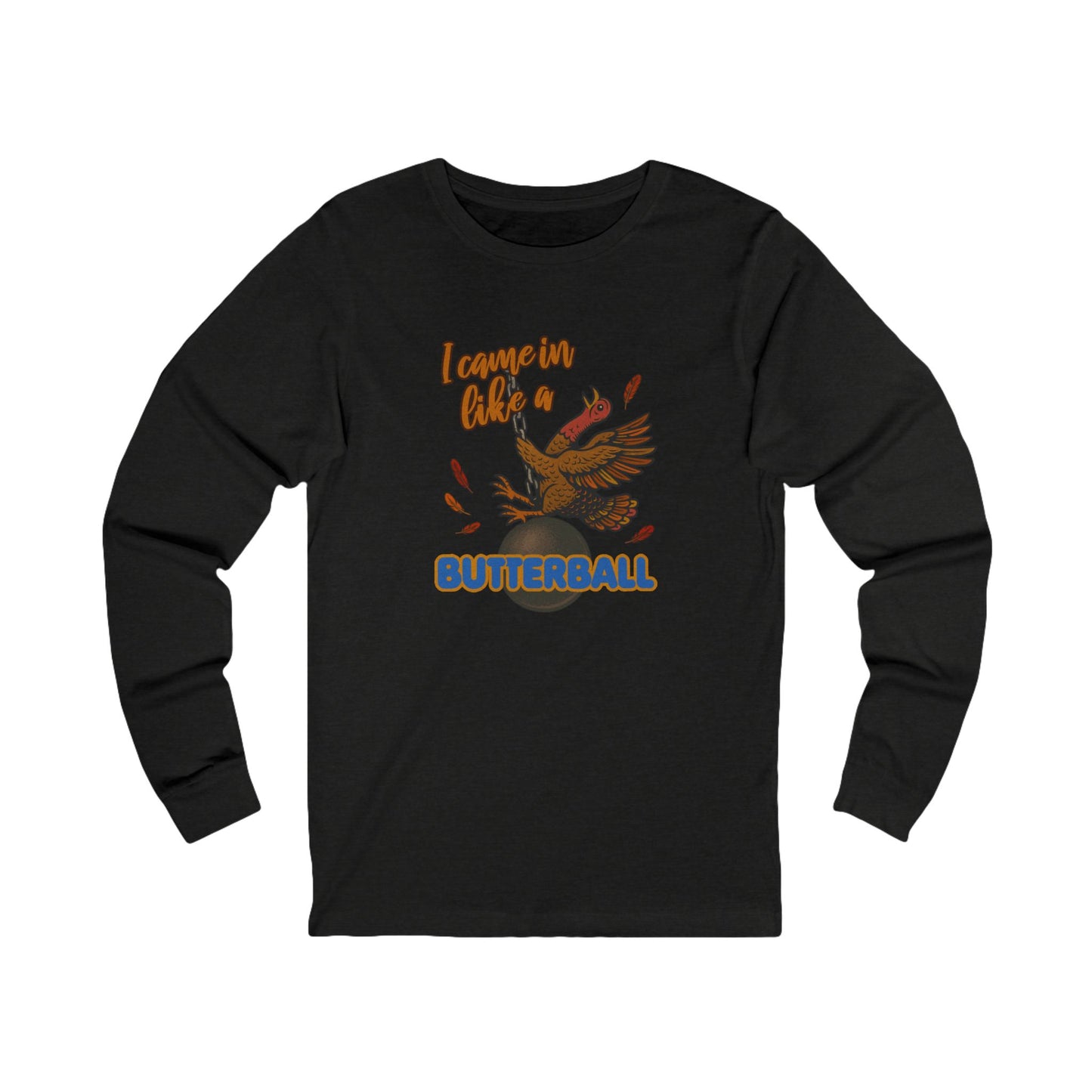 Like a Butterball — Miley Cyrus Thanksgiving Parody Retro Long Sleeve (Dark)