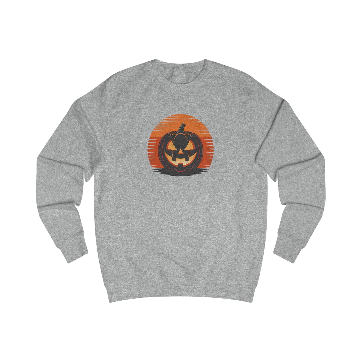 Retro Jack: Sliced Sunset — Halloween Sunset Sweatshirt (Light)
