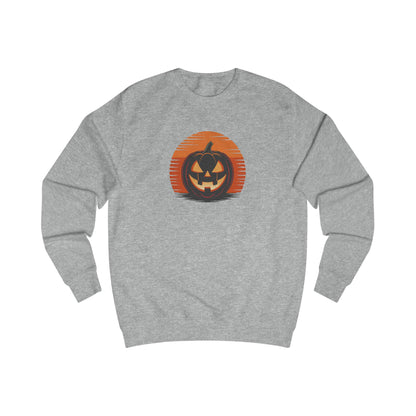 Retro Jack: Sliced Sunset — Halloween Sunset Sweatshirt (Light)