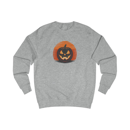 Retro Jack: Sliced Sunset — Halloween Sunset Sweatshirt (Light)