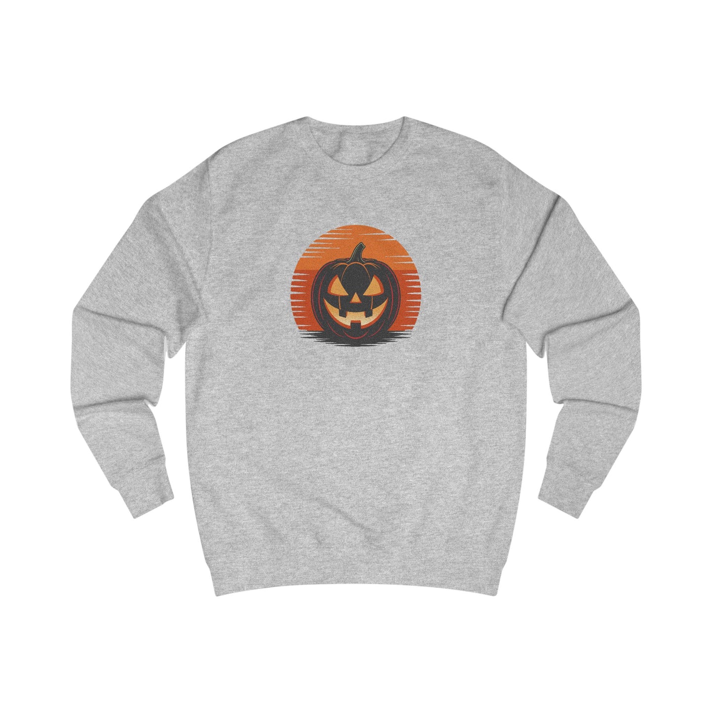 Retro Jack: Sliced Sunset — Halloween Sunset Sweatshirt (Light)