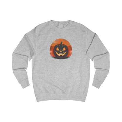 Retro Jack: Sliced Sunset — Halloween Sunset Sweatshirt (Light)