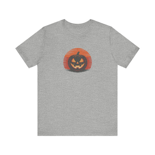 Retro Jack: Sliced Sunset — Halloween Sunset Tee (Light)