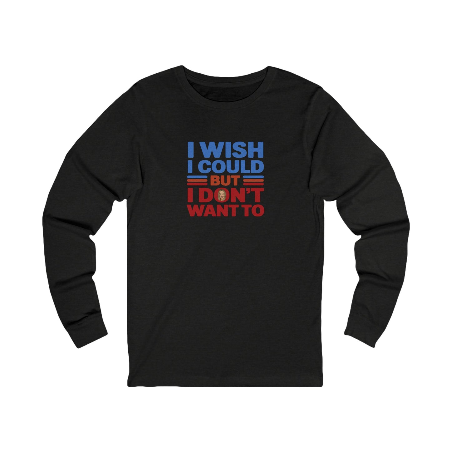 I Wish I Could, But I Don't Want To — Phoebe Buffay Retro Long Sleeve (Dark)