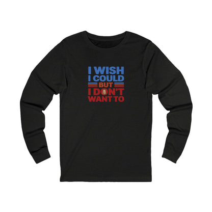 I Wish I Could, But I Don't Want To — Phoebe Buffay Retro Long Sleeve (Dark)